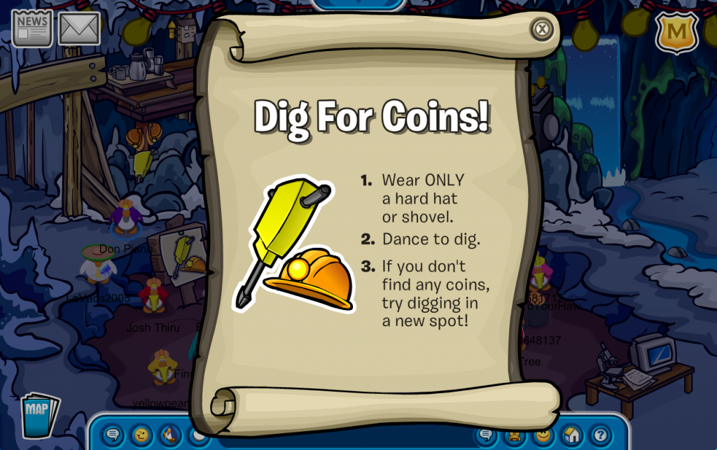 Clup Penguin - dig for coins