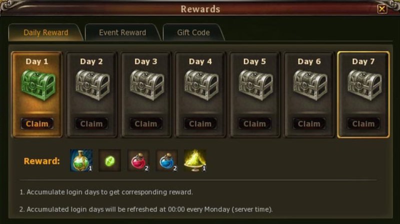 BF - Daily Rewards